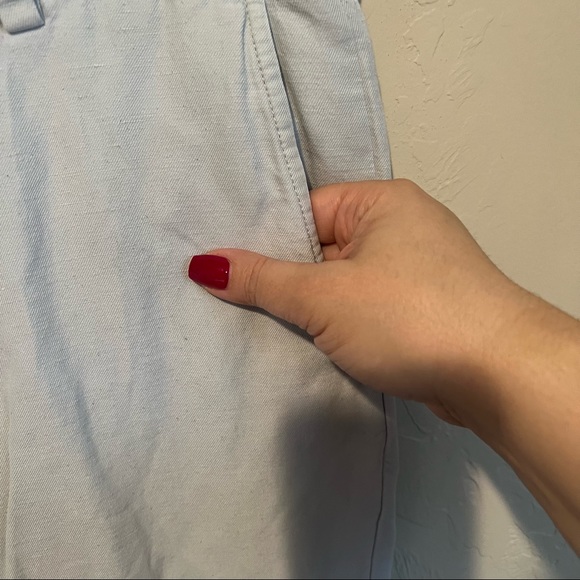 Brooks Brother Irish Linen Cotton Blend Light Baby Blue Chino Pants - Picture 3 of 9